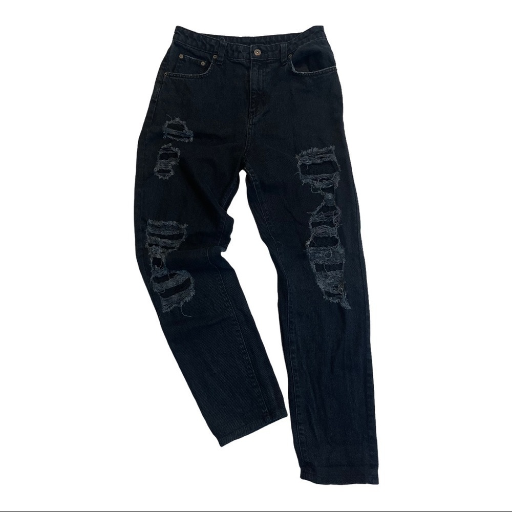 Carmar Women’s Size 28 Black Skinny Ripped Torn Distressed Skinny Denim …